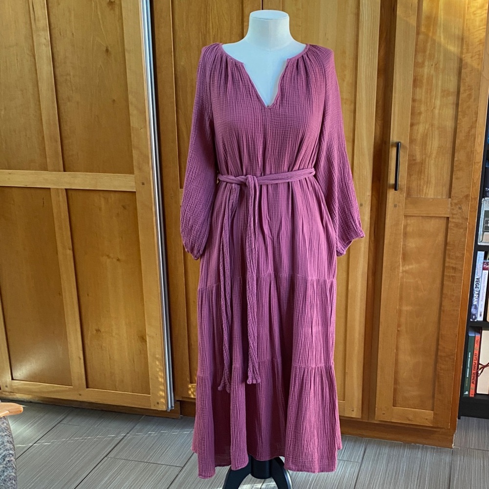 Velvet by Graham & Spencer Plum Maxi Dress with belt